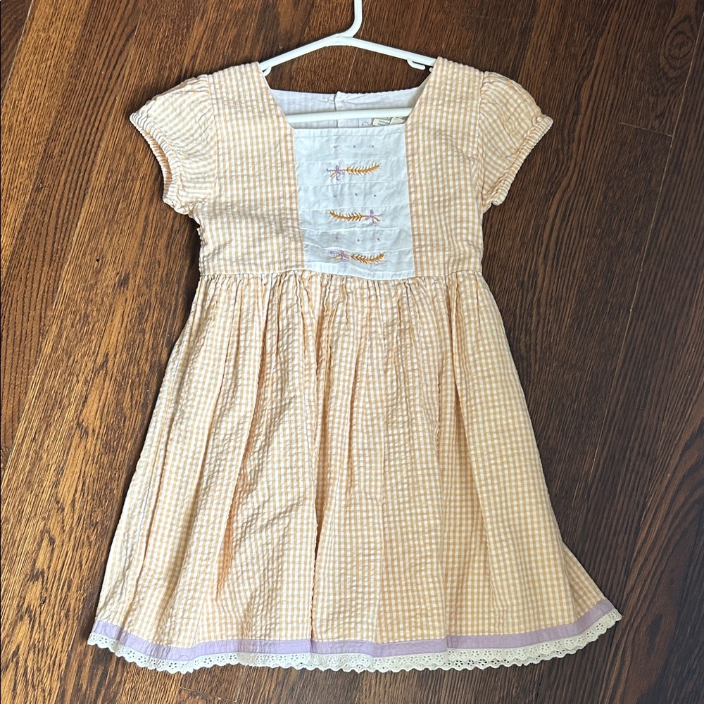 Well Dressed Wolf light orange and purple gingham Dress